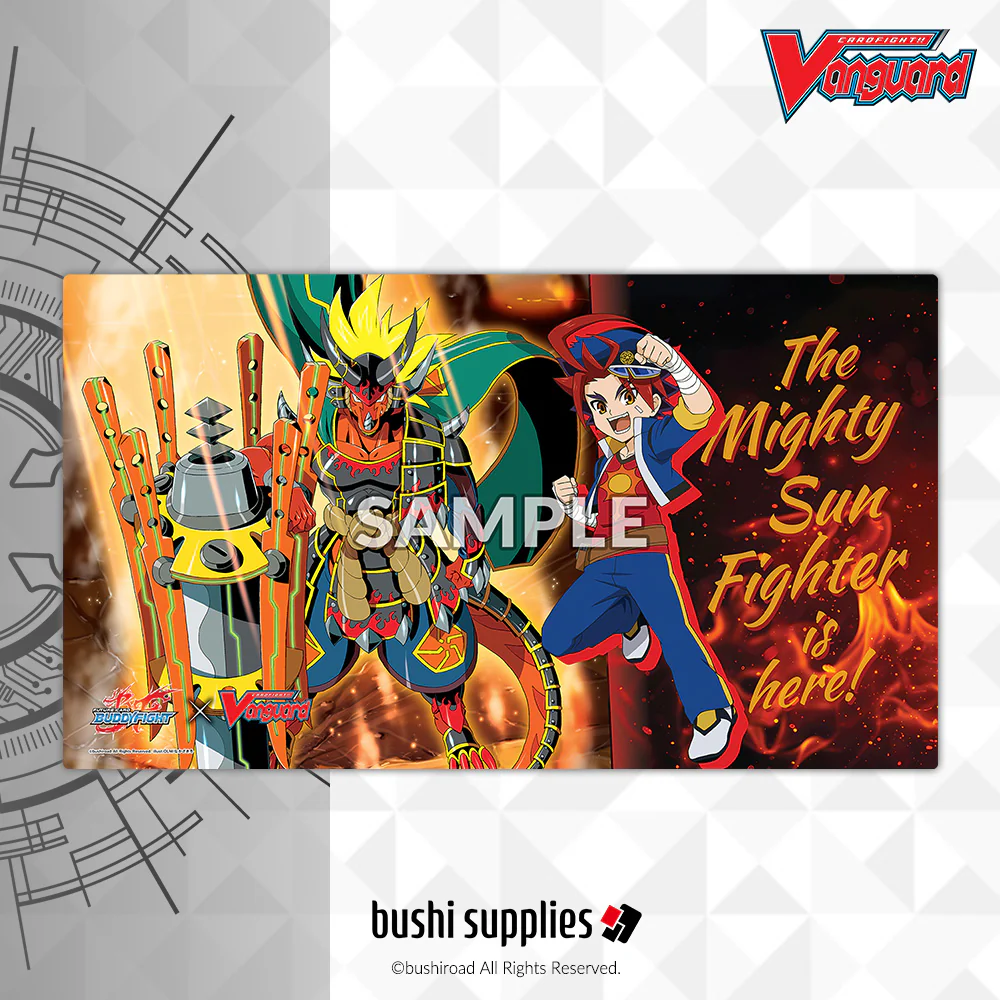 Bushi Supplies Rubber Playmat Vol.14 - CARDFIGHT!! VANGUARD x Future Card Buddyfight Design A: "Gao & Drum"